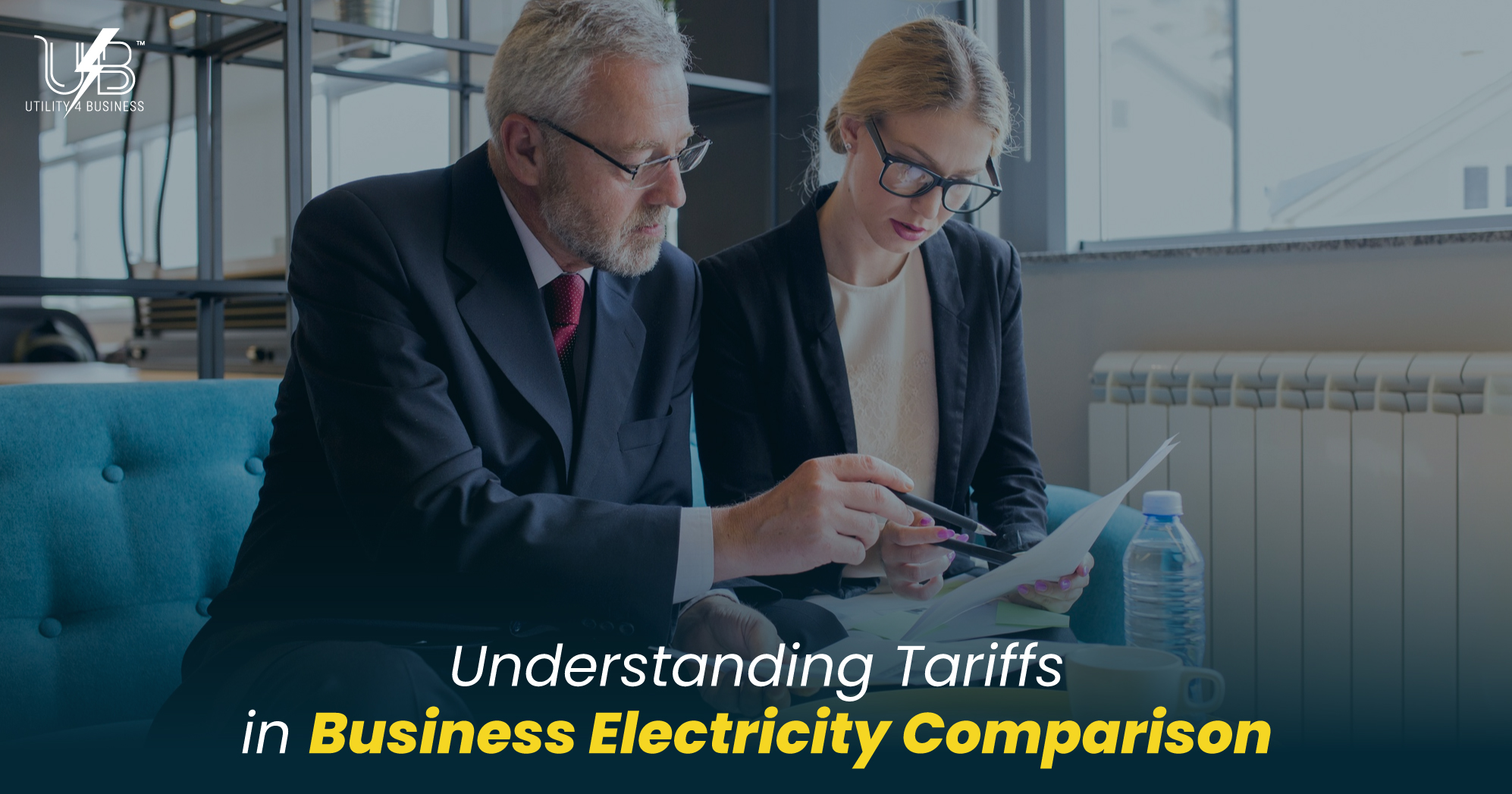 Business electricity comparison meeting reviewing tariffs and rates to find the best energy deal for cost savings.